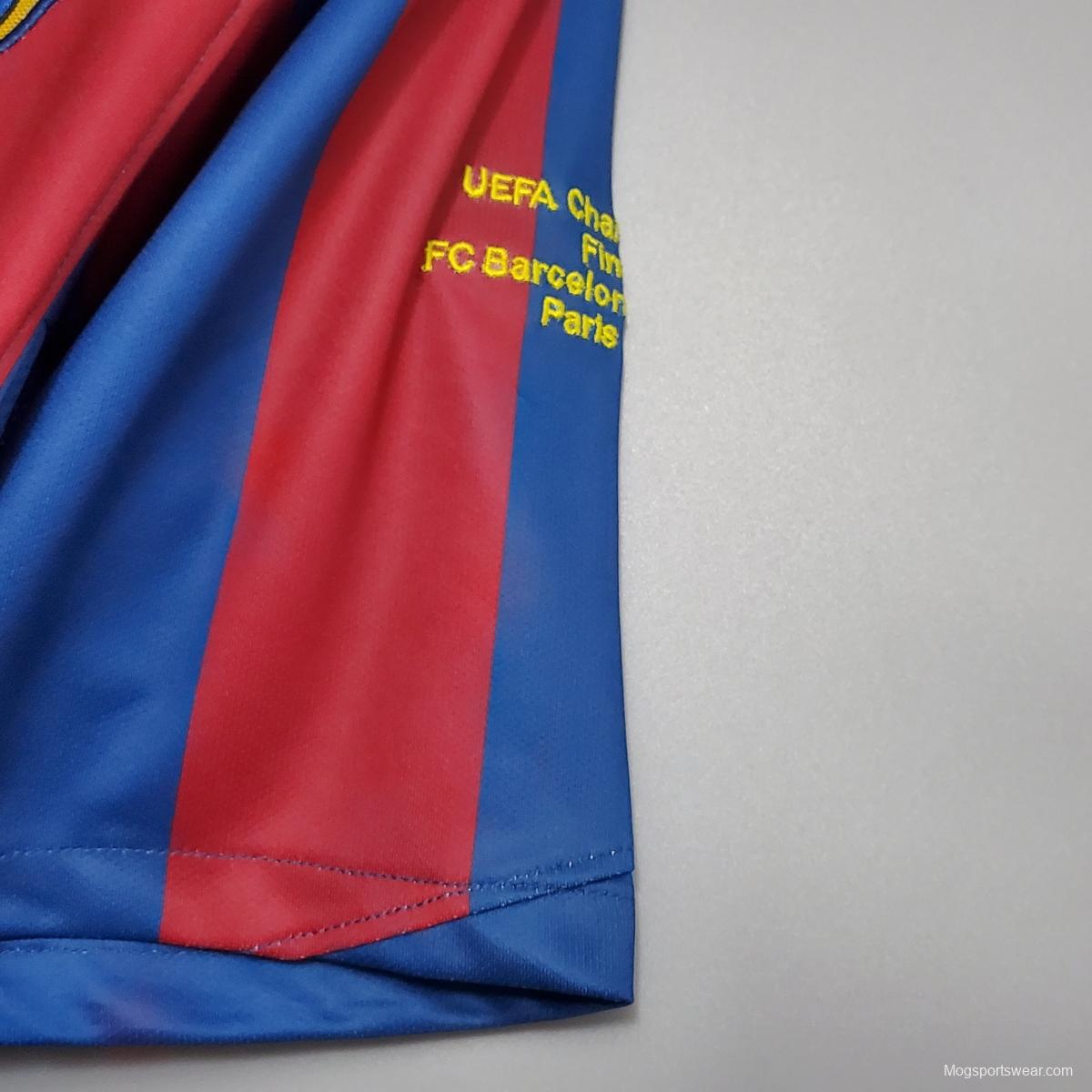 Retro Barcelona 2006 UEFA Champions League Home Soccer Jersey