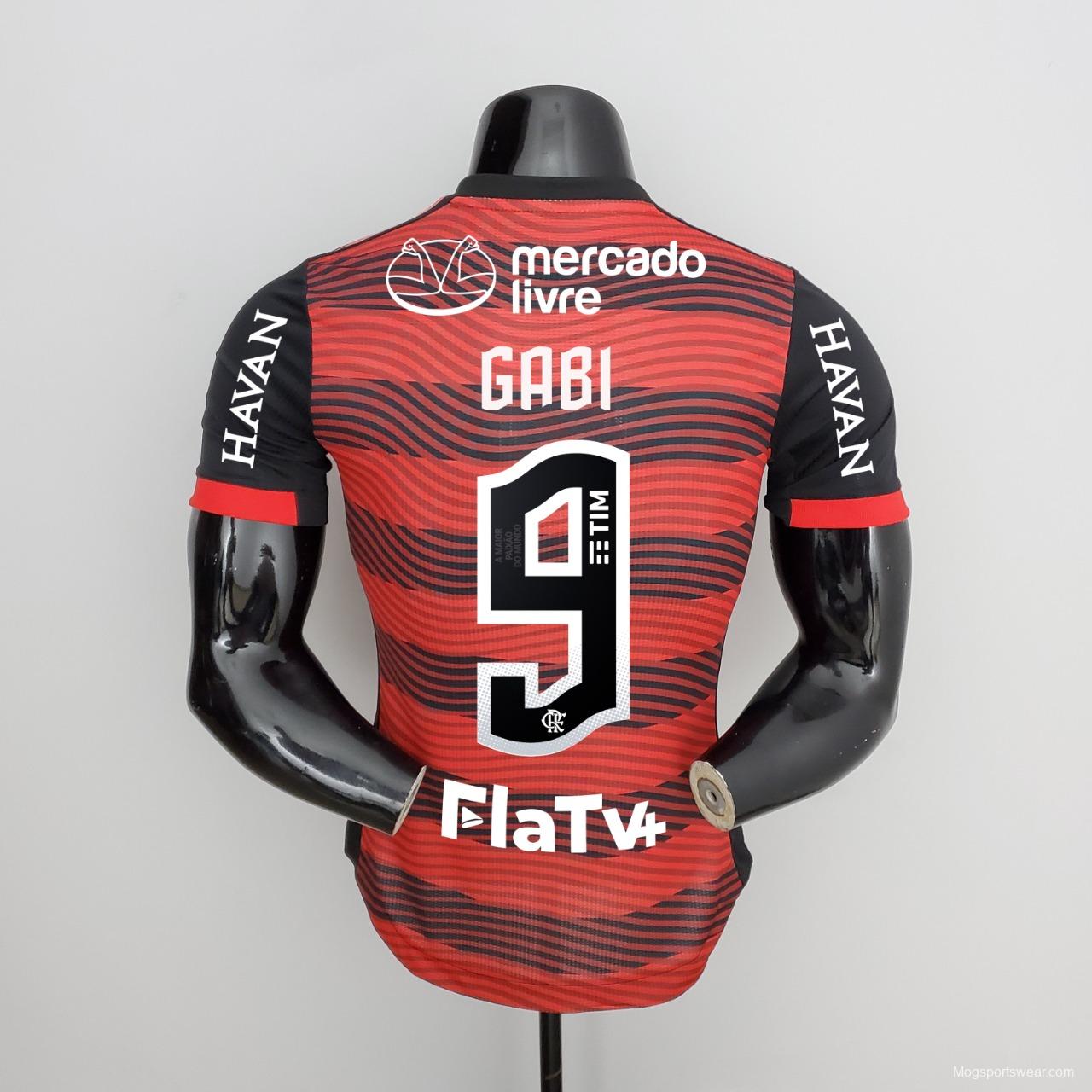 22/23 all sponsor player version flamengo home Soccer Jersey