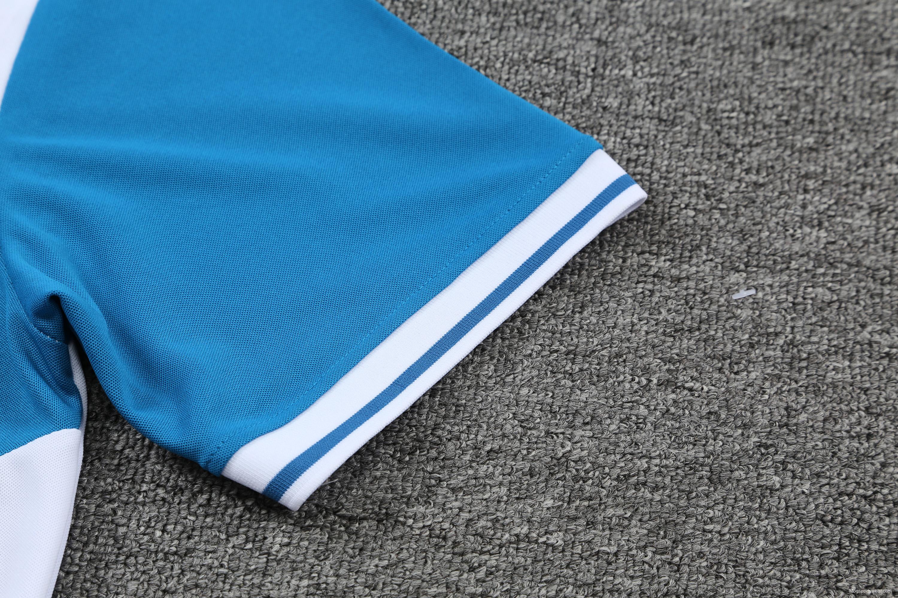 Manchester City POLO kit White and Blue Stripes(not supported to be sold separately)