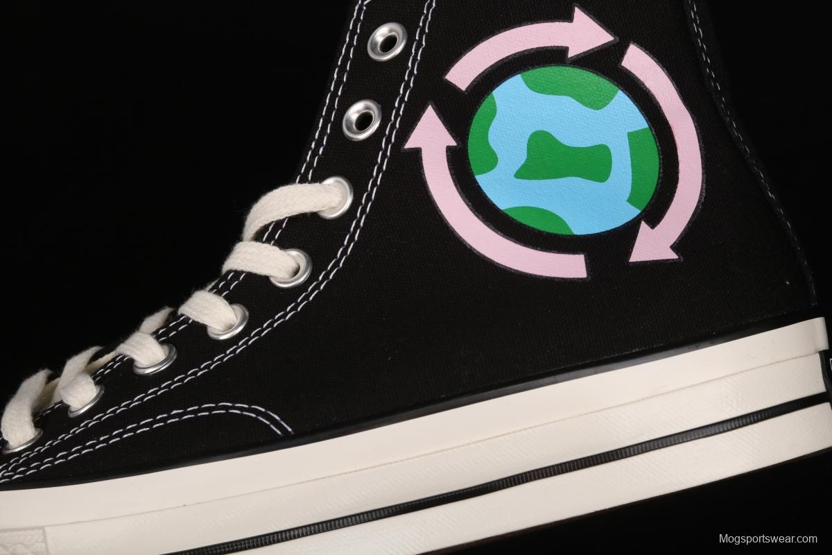 Converse Chuck Taylor All Star Seek Peace Hi Star Classic High Top Series Leisure Vulcanized Board shoes 162050C