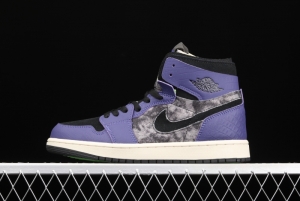 Air Jordan 1 Zoom CMFT Bayou Boys Zion Water dyed Crocodile Purple DC2133-500