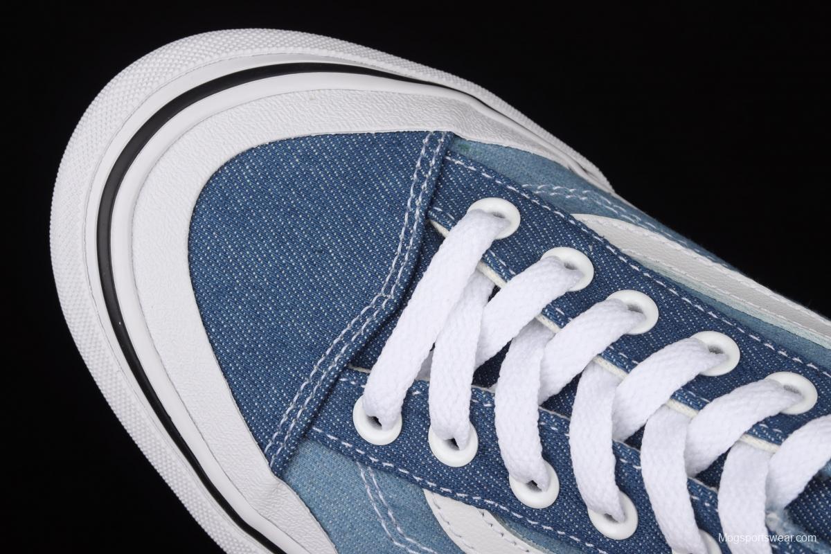 Vans Style 36 half-moon Baotou water wash color denim blue ultra-thin canvas vulcanized board shoes VN0A38G1Q70