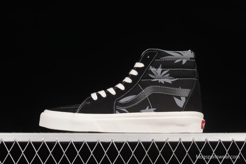 Vans Sk8-Hi Anaheim checkerboard maple leaf print high-top casual shoes VN000D5IB8C