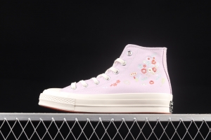 Converse Chuck 70s embroidered floret high top casual board shoes A01584C