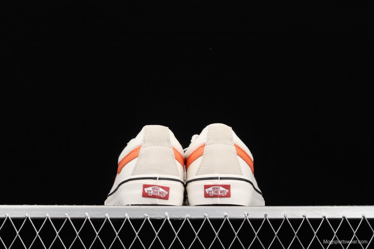 Vans Sk8-Low Reissue S classic white rice and white orange low-top leisure canvas vulcanized board shoes VN0A4UW14WU