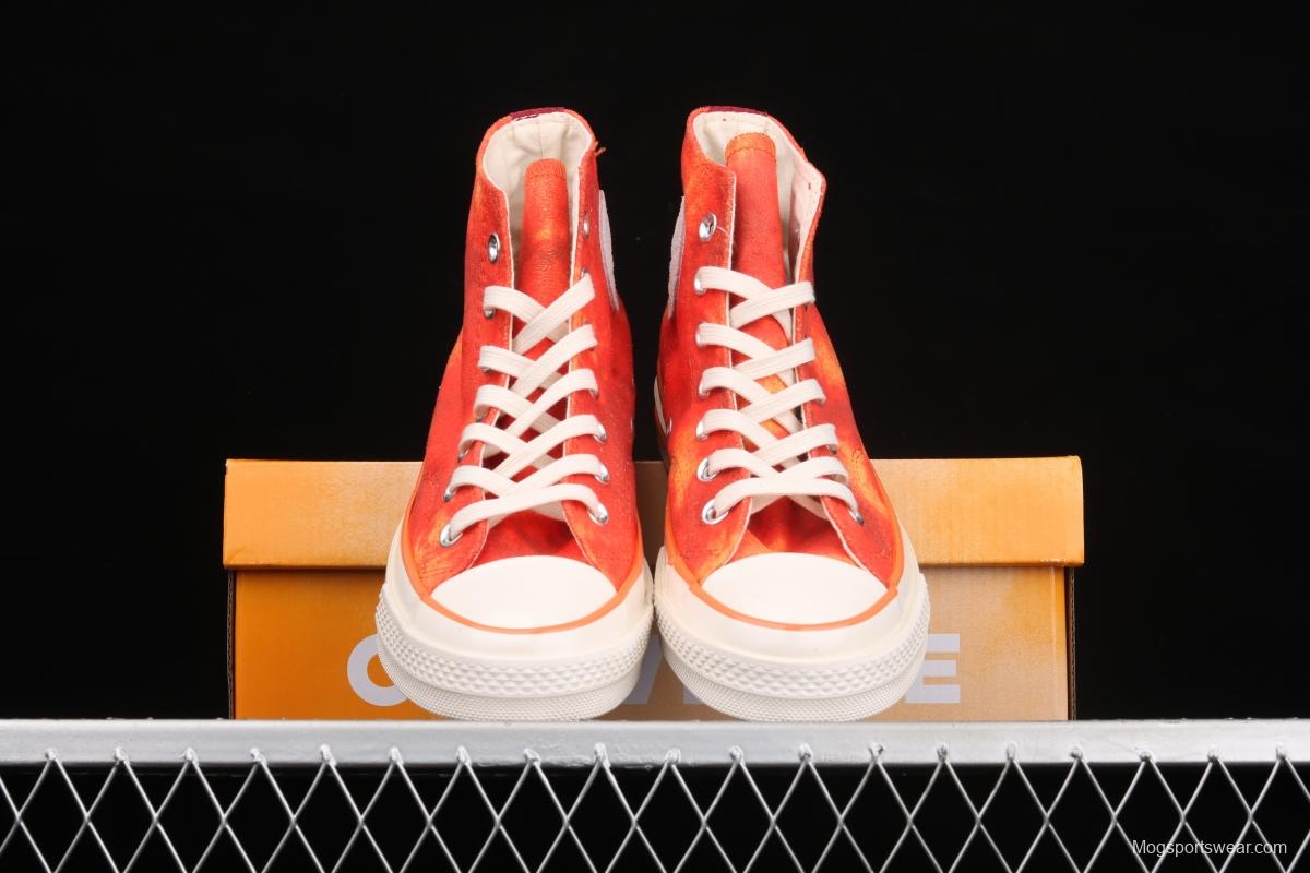 Concept x Converse joint style peach color matching high-top leisure board shoes 170590C