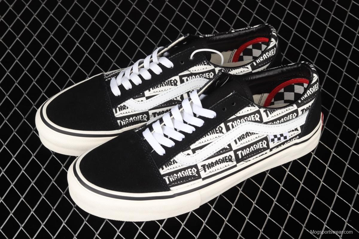 Vans Old Skool Thrasher printed low-top skateboard shoes VN0A38G1GWD