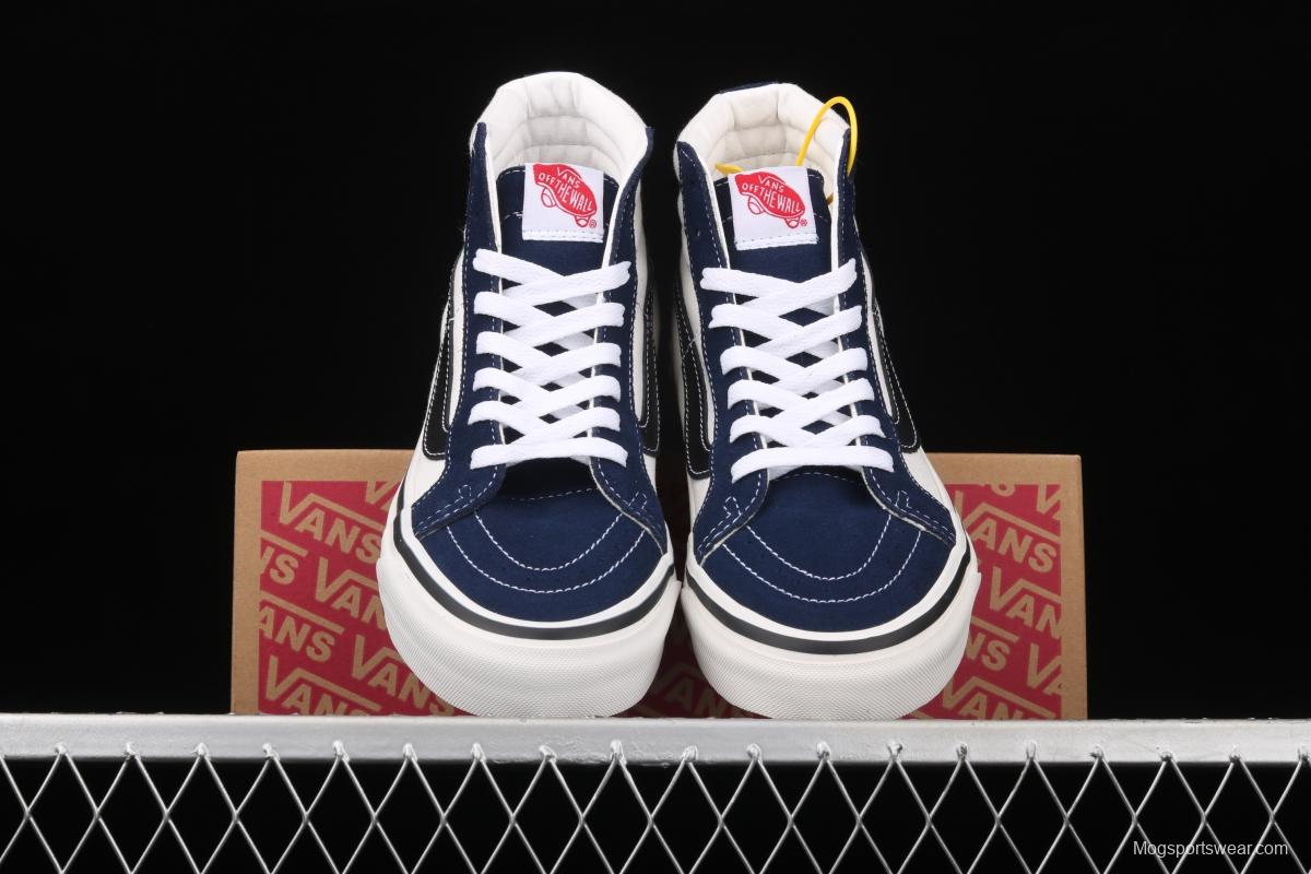 Vans Sk8-Hi Dx blue and white color high-top casual board shoes VN0A38GF4UJ