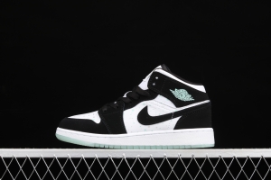 Air Jordan 1 Mid black and white luminous star helps BQ6931-103