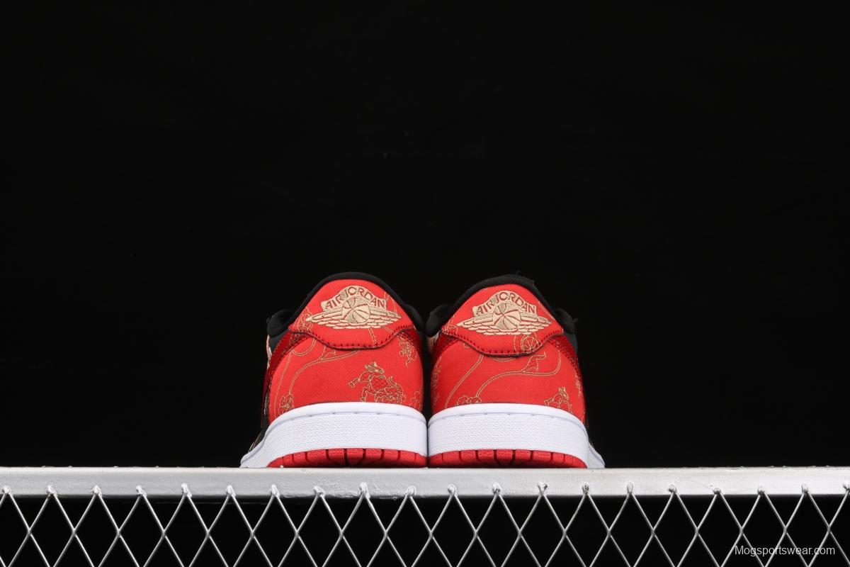 Air Jordan 1 Low Chinese Red Silk low side Culture Leisure Sports shoes DD2233-001