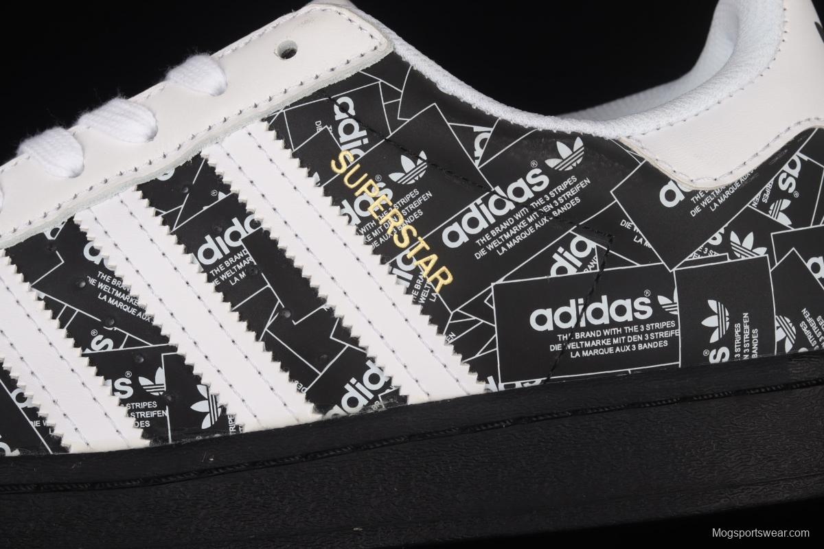 Adidas Originals Superstar FV2820 shell head printed with logo 3M reflective classic sports shoes