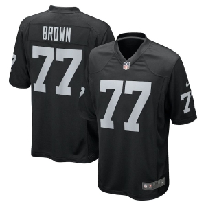 Men's Trent Brown Black Player Limited Team Jersey