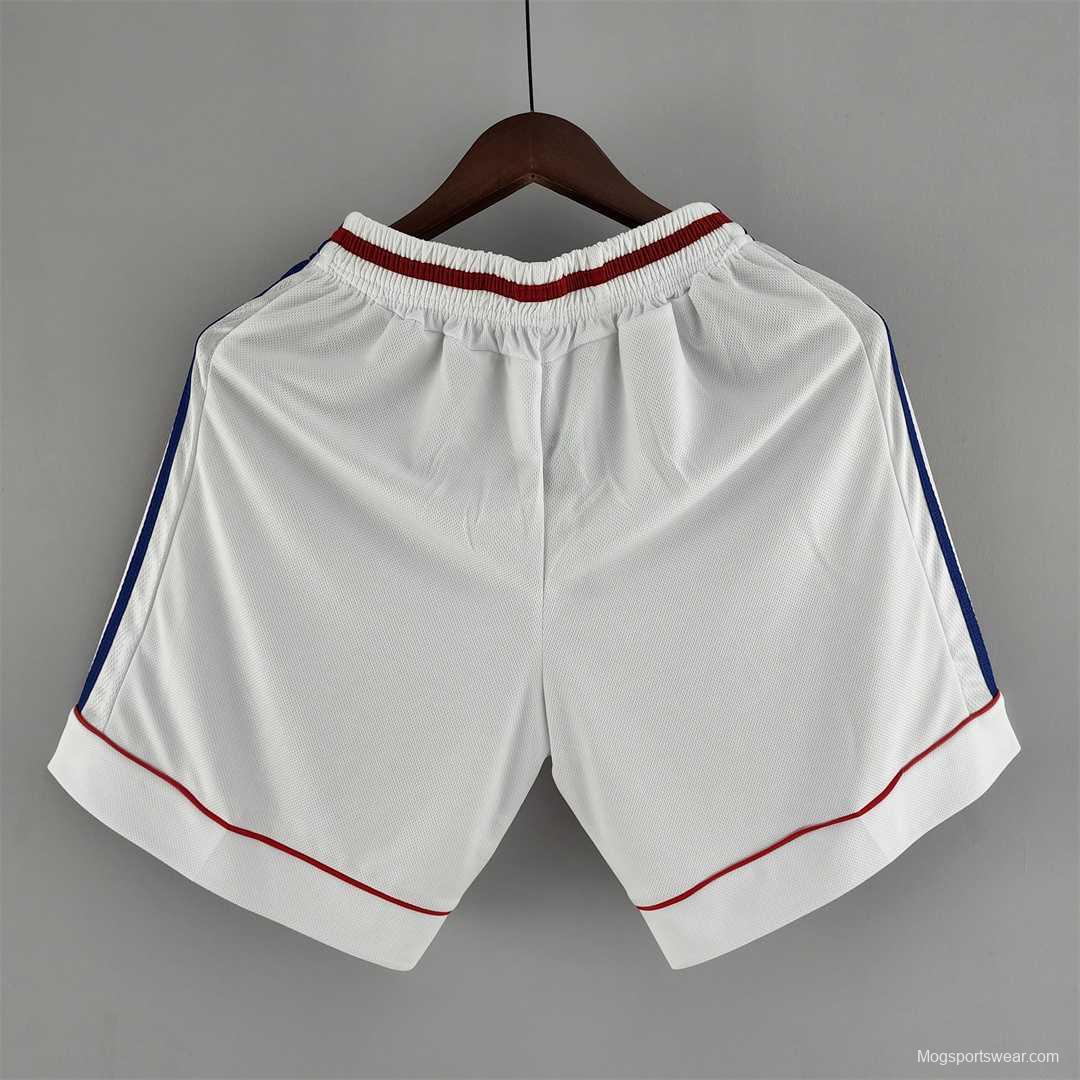 Retro 1998 France Home White Shorts