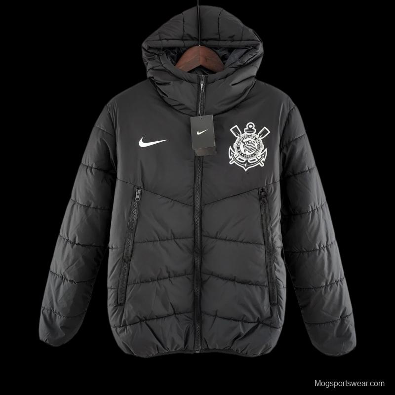 2022 Corinthians Down coat Jacket Black White Label