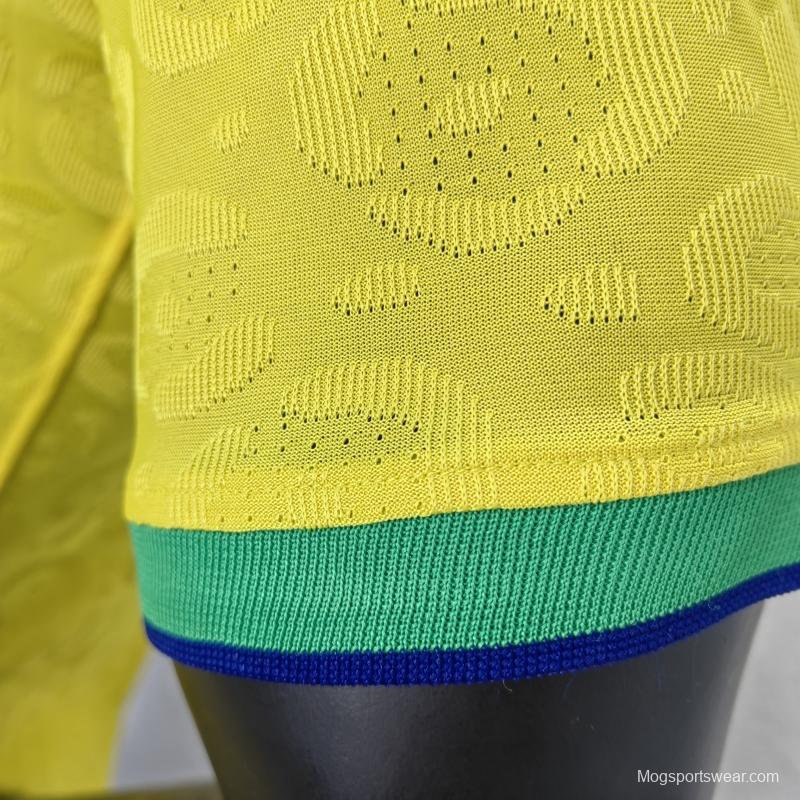 Player Version 2022 Brazil Home Soccer Jersey