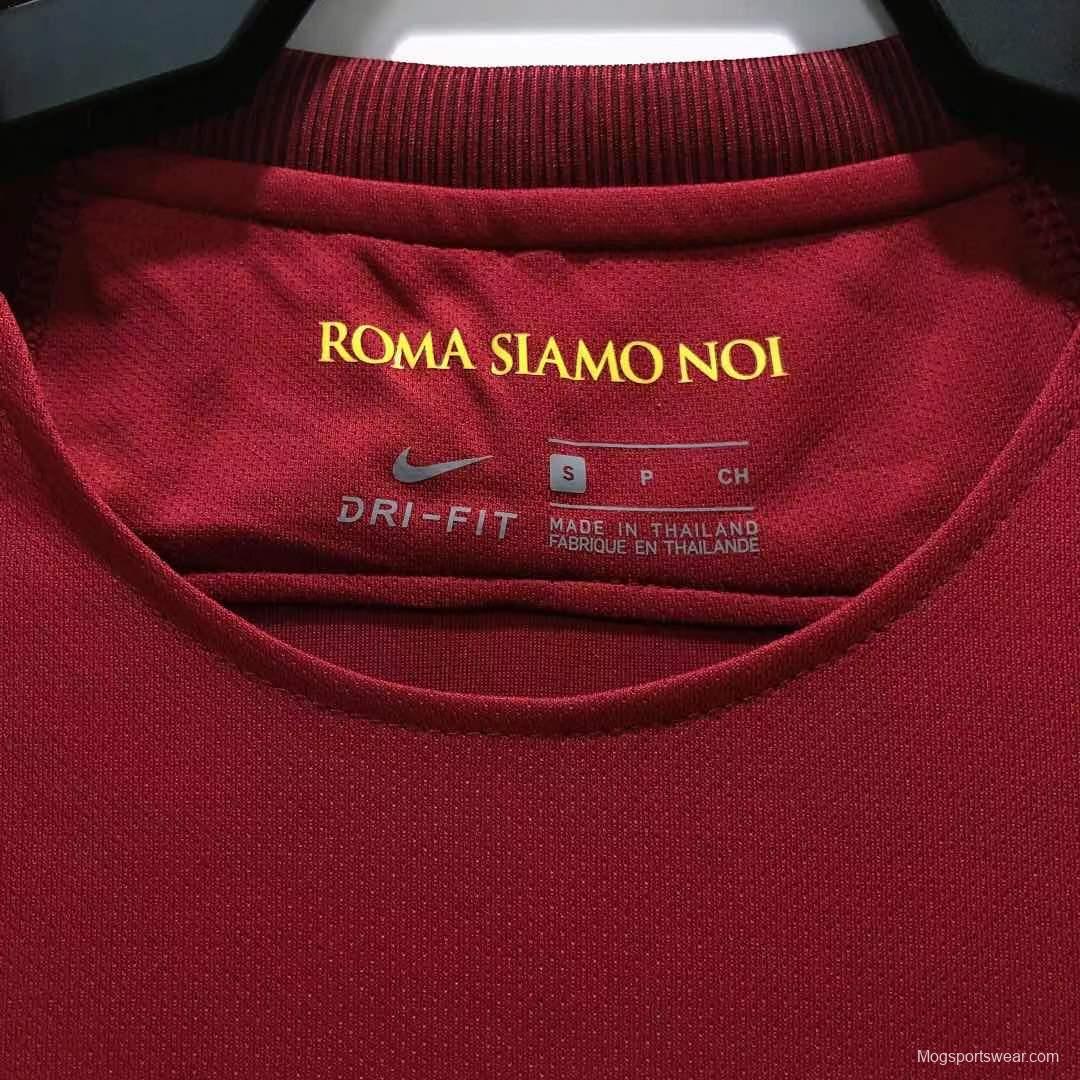 Retro 17/18 Roma Home Soccer Jersey