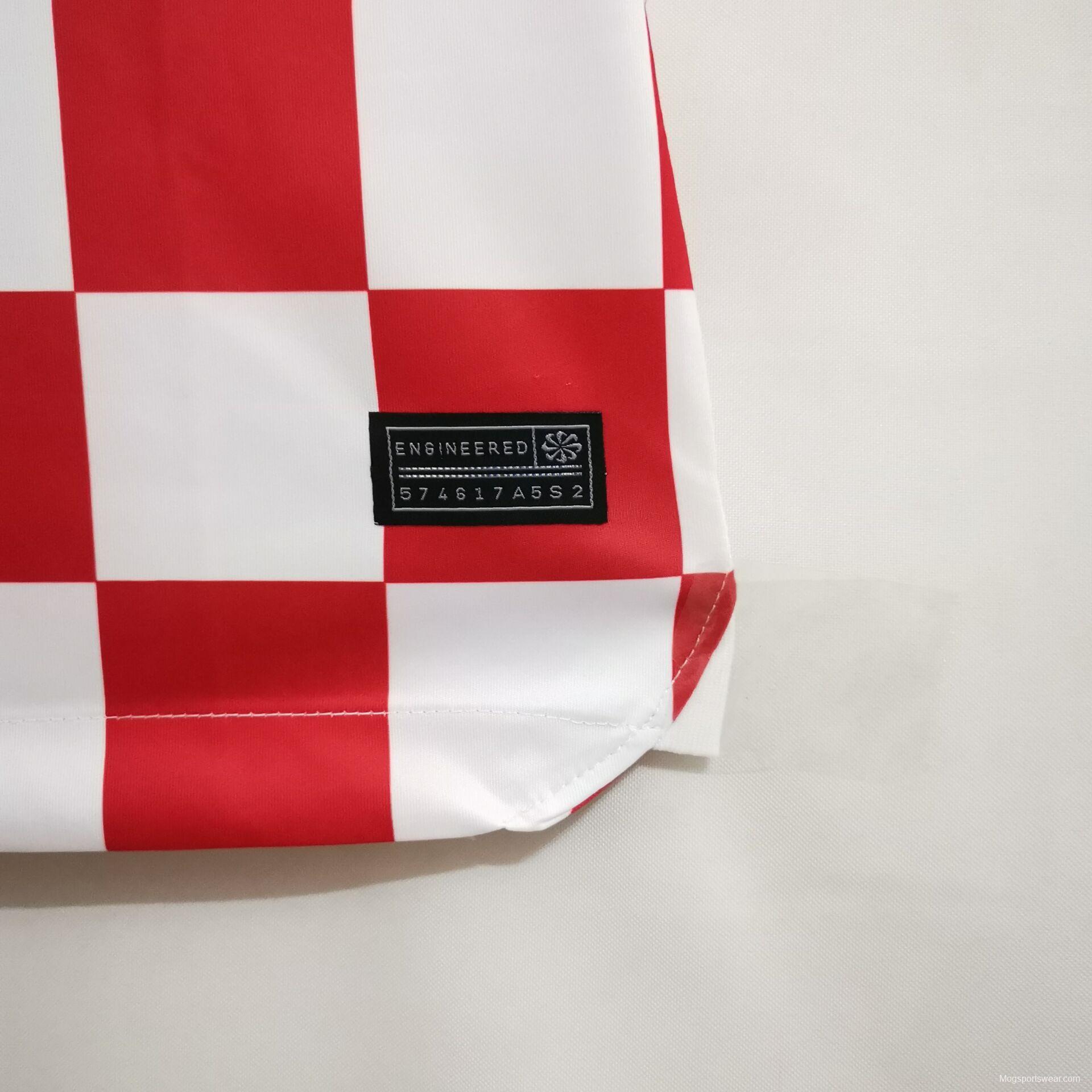 2022 Croatia Home Soccer Jersey