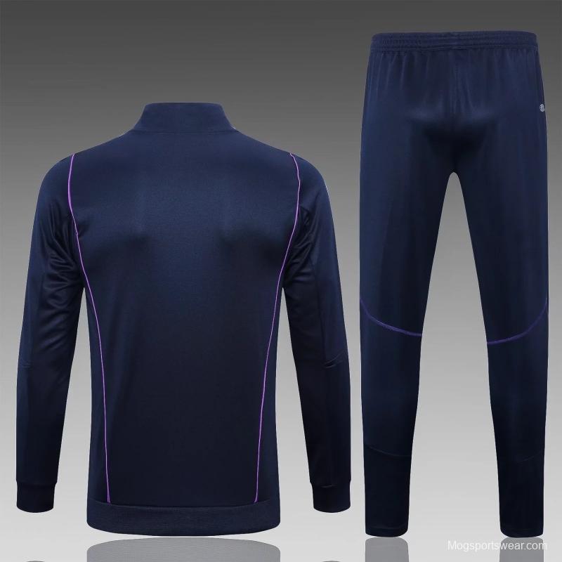 3 Stars 2022 Argentina Navy Full Zipper Tracksuit