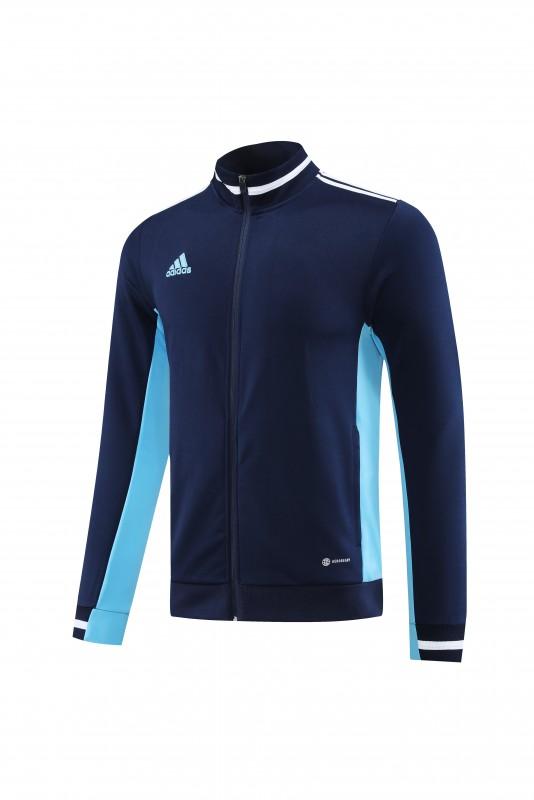 2023 Adidas Black Blue Full Zipper Jacket +Pants