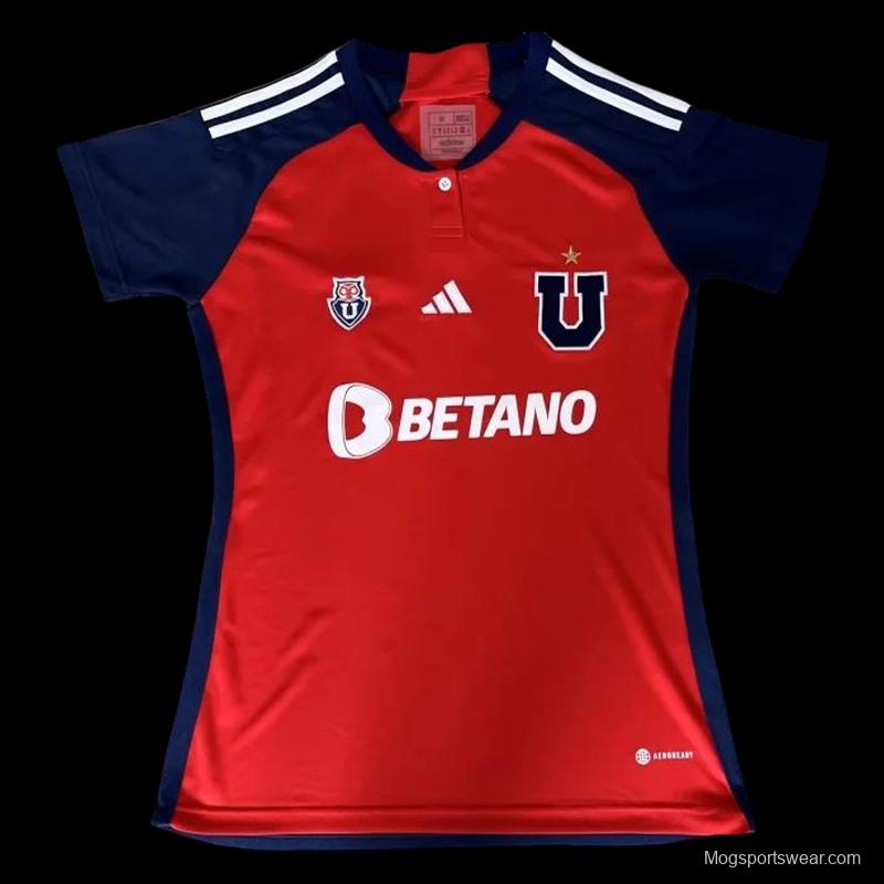 23/24 Women Club Universidad De Chile Away Red Jersey