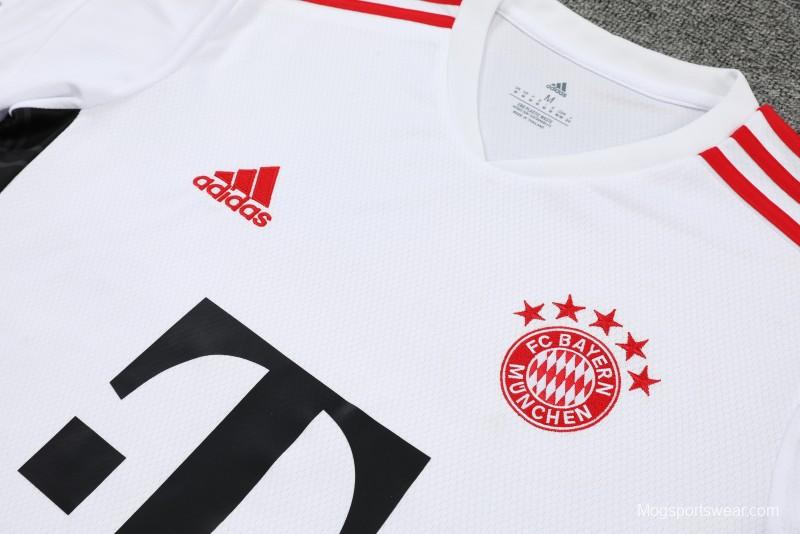 23-24 Bayern Munich White Black Short Sleeve+Shorts