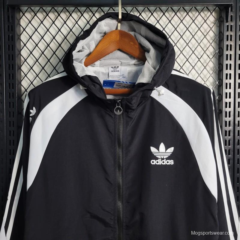 2023 Adidas Originals Black Windbreaker