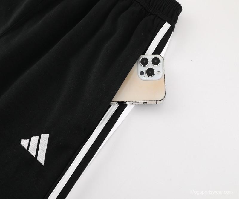 2024 Adidas Black Full Zipper HoodieJacket+Pants