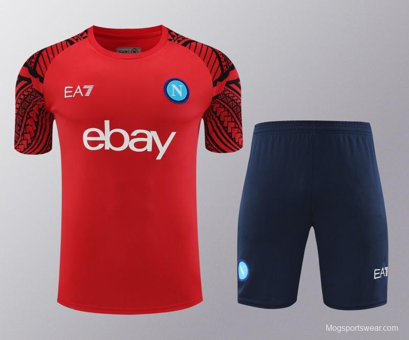 23/24 Napoli Red Short Sleeve Jeresy+Shorts