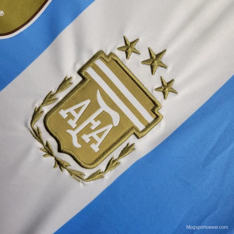 2024 Argentina Home Long Sleeve Jersey With Champion Patch