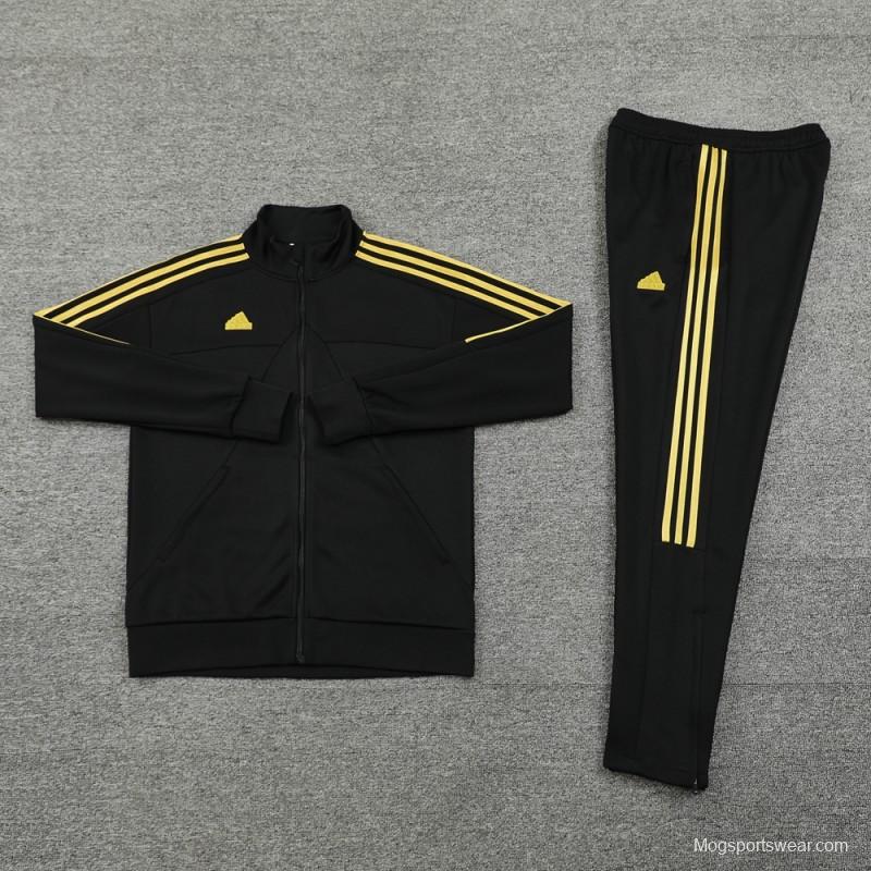 2024 Adidas Black Full Zipper Jacket +Long Pants