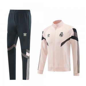 24/25 Real Madrid Light Pink Full Zipper Jacket +Long Pants