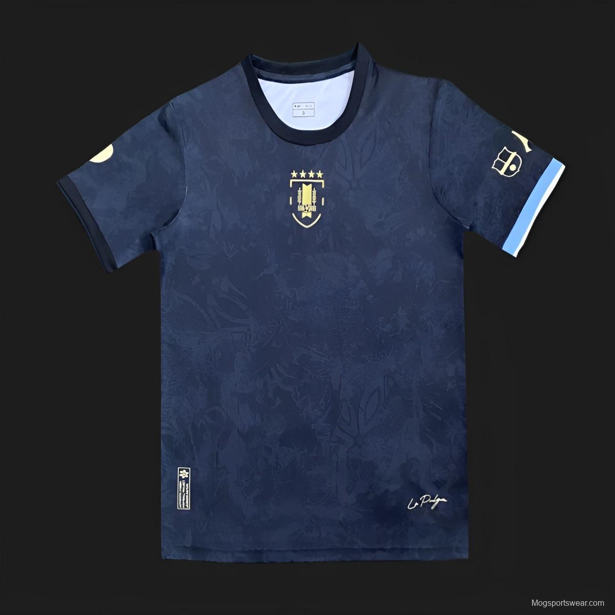 4 Stars 2023 Uruguay x La Pulga Navy Special Jersey