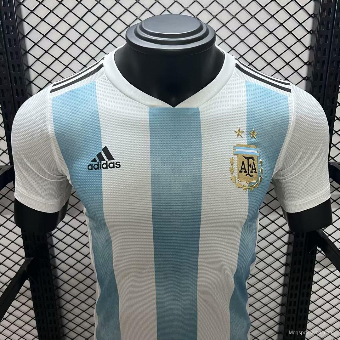 Player Version 2018 Argentina Home Jersey