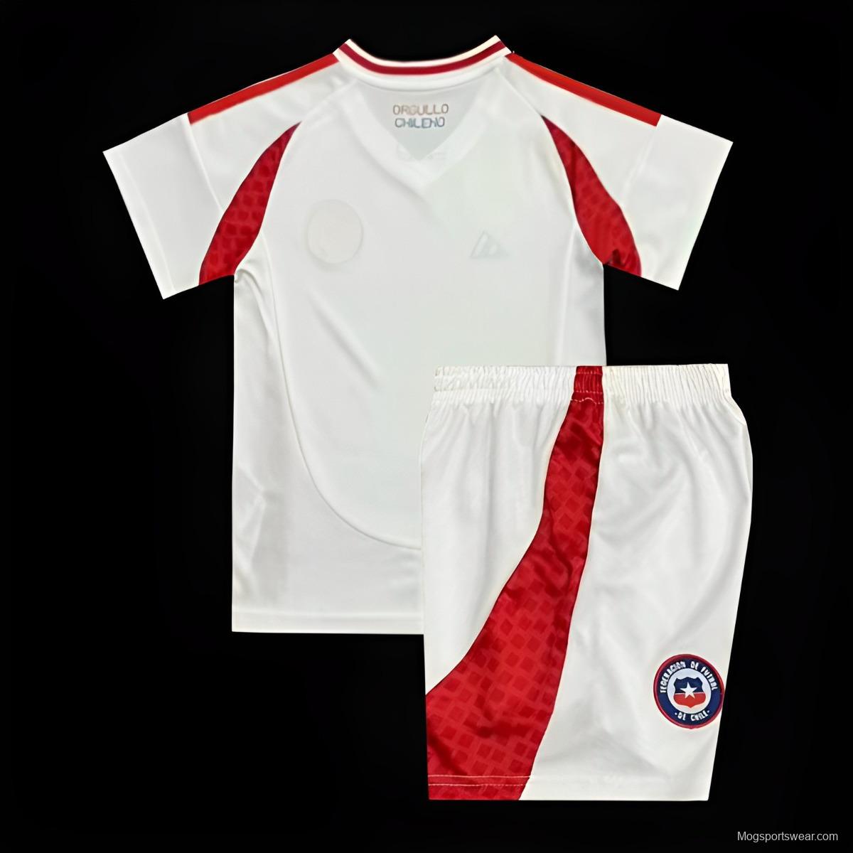 2024 Kids Chile Away White Jersey