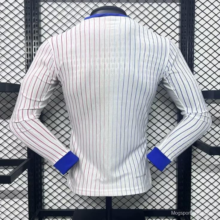 Player Version 2024 France Away Long Sleeve Jersey