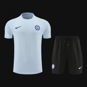 23/24 Inter Milan Sky Blue Cotton Short Sleeve Jersey+Shorts