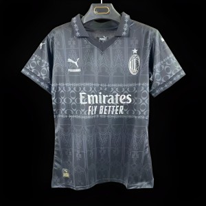 23/24 Women AC Milan x PLEASURES Forth Black Jersey